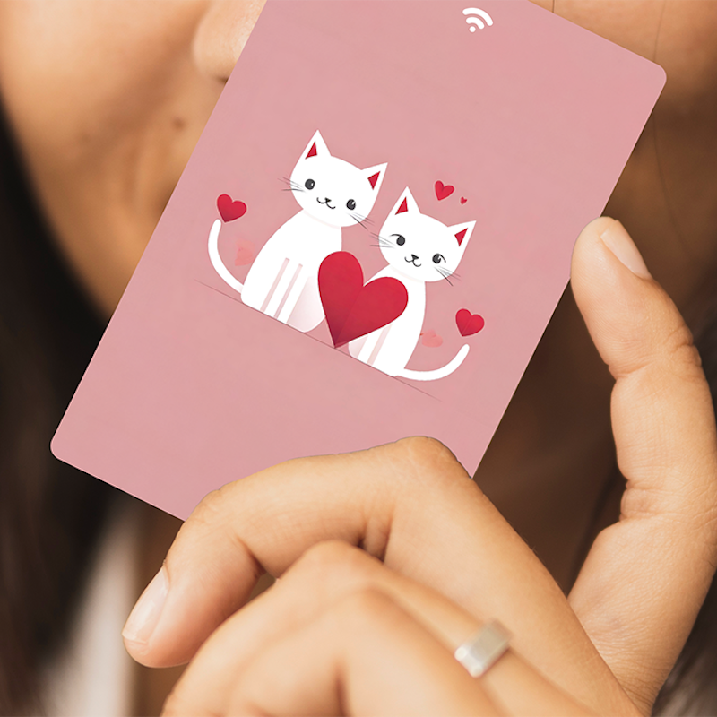 Love Cats NFC ve QR Kodlu Cool Dijital Kartvizit