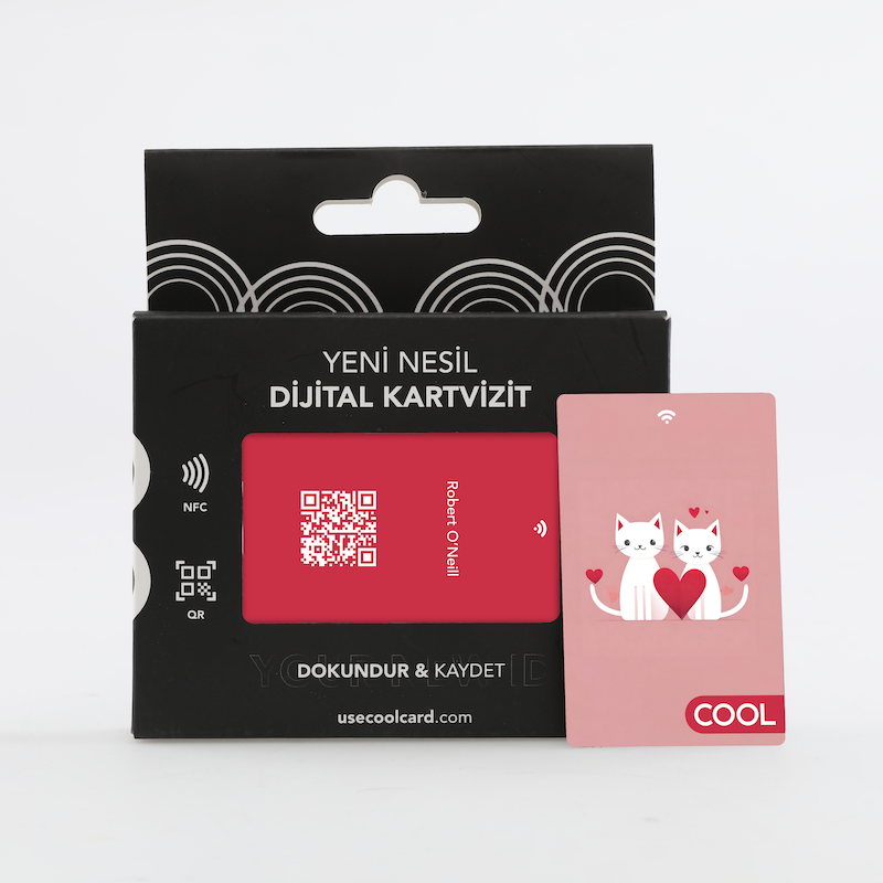 Love Cats NFC ve QR Kodlu Cool Dijital Kartvizit 3